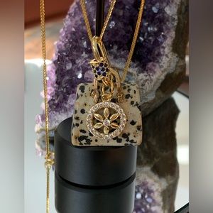 HANDMADE Dalmatian Jasper Necklace with Charm